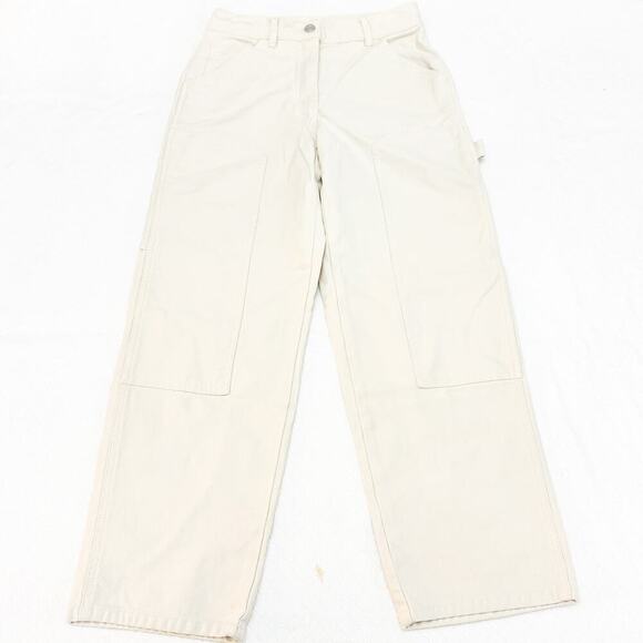 Wilfred Free Cream Carpenter Pants Denim Jeans Straight Leg Size 2 - Picture 2 of 10